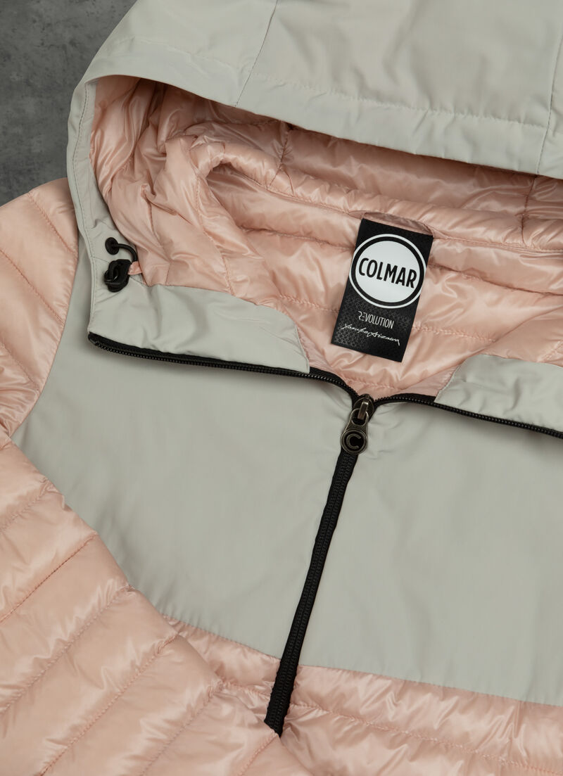 Hooded recycled fabric jacket