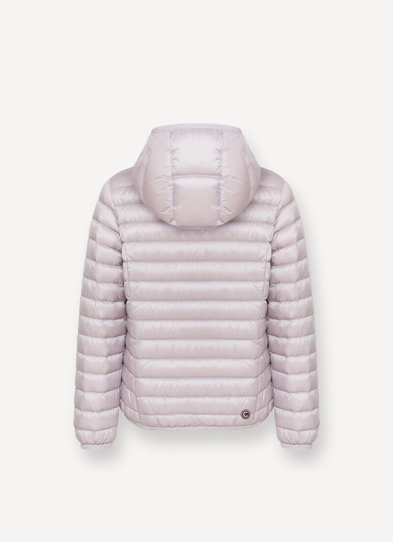 Short hooded down jacket