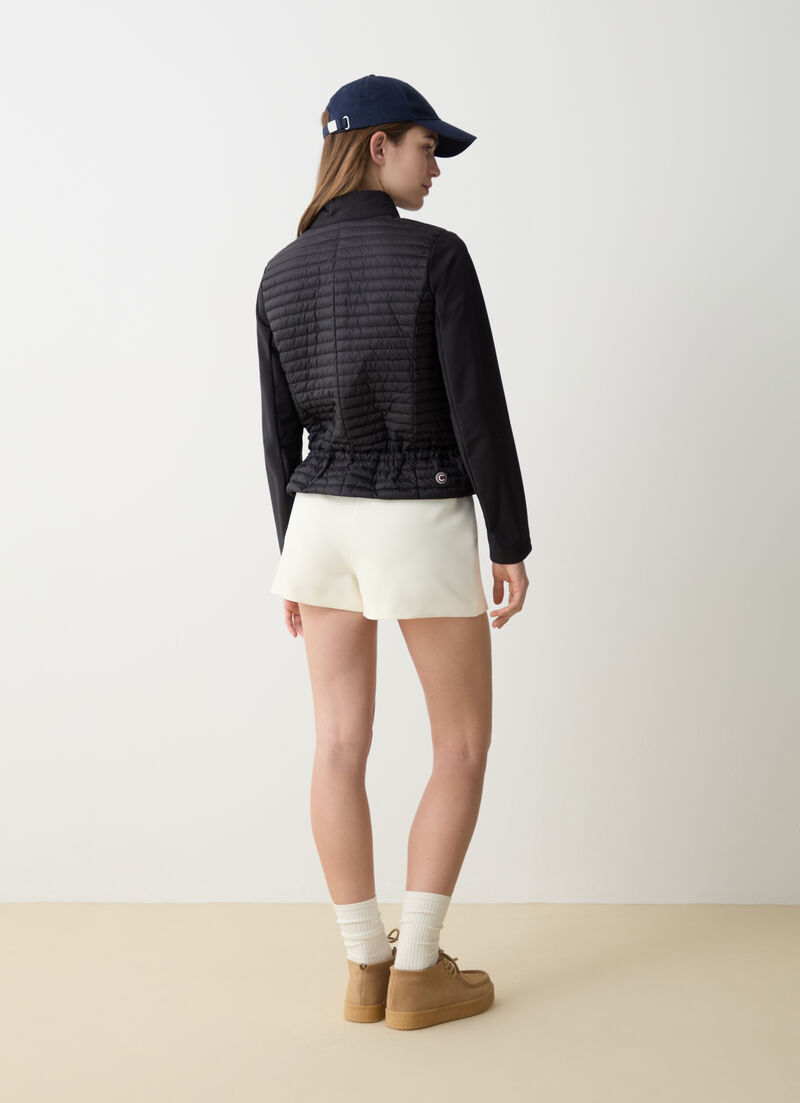 Short jacket with drawstring waist