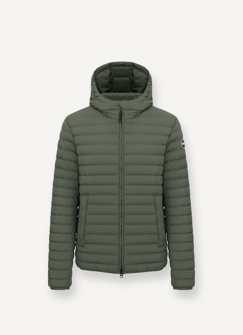 Light down jacket with hood