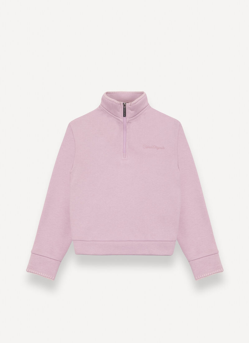 Half-zip sweatshirt with embroidery