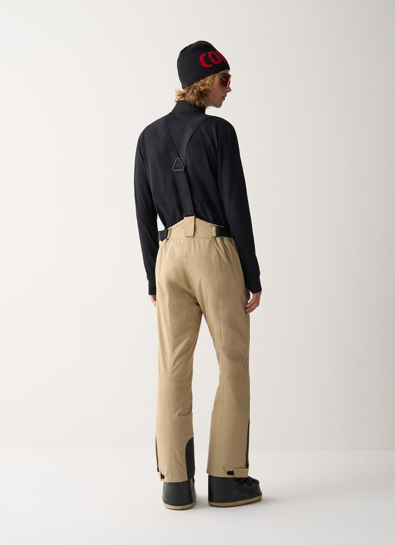 Padded 4Way fabric ski salopettes