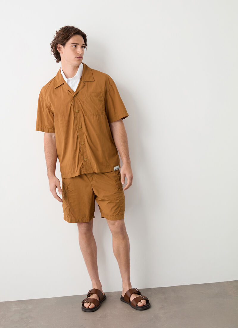 Shirt in water-repellent nylon