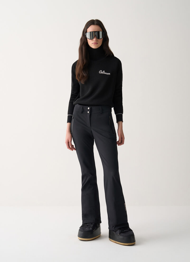 Woollen ski polo-neck