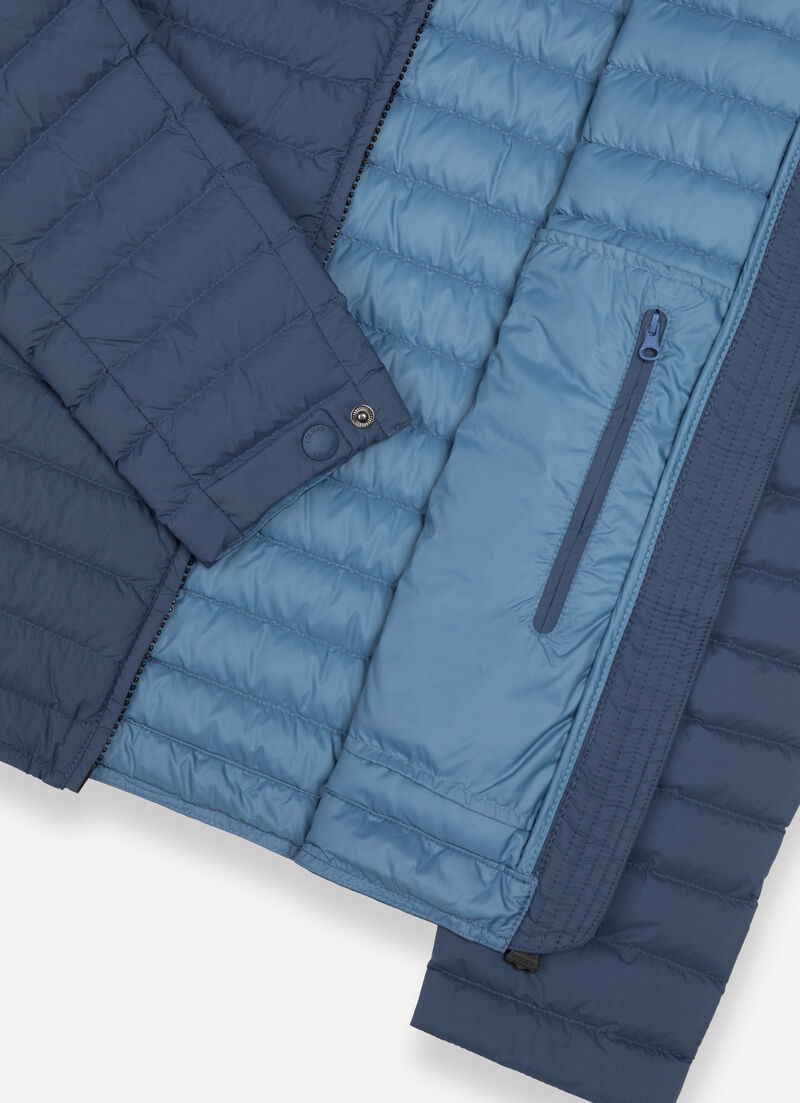 Light down jacket with padded collar