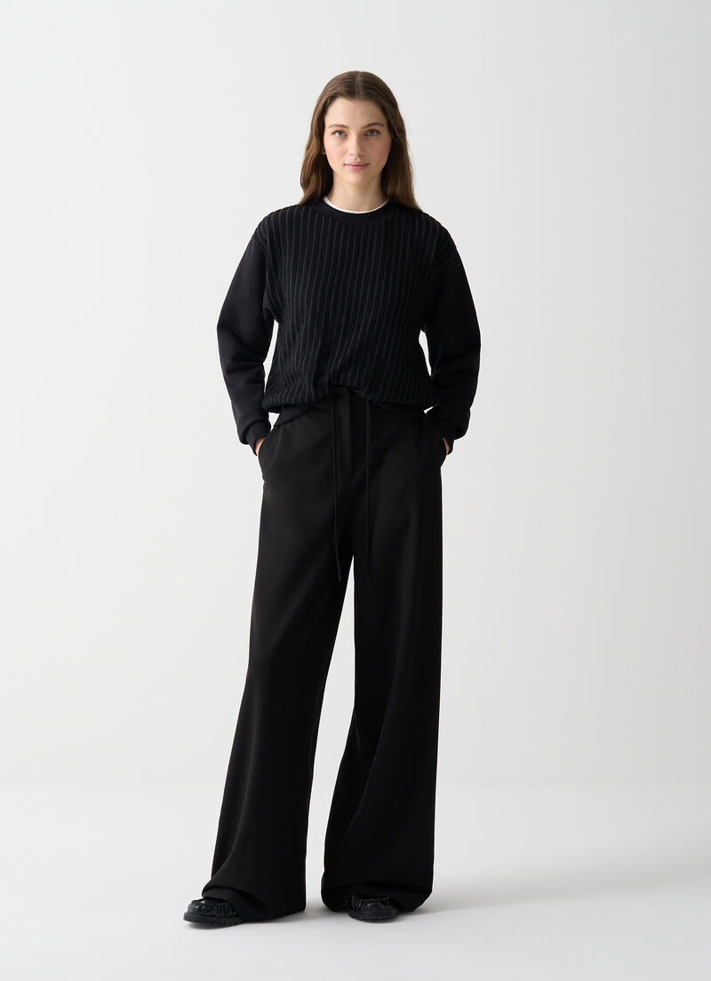 Cable-knit sweatshirt