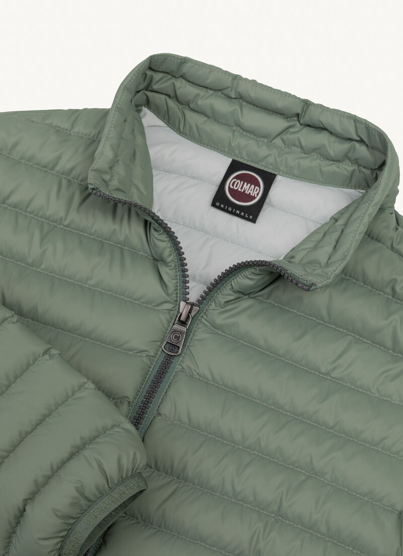 Padded collar down jacket