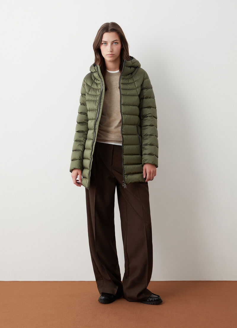 Slightly A-line down jacket