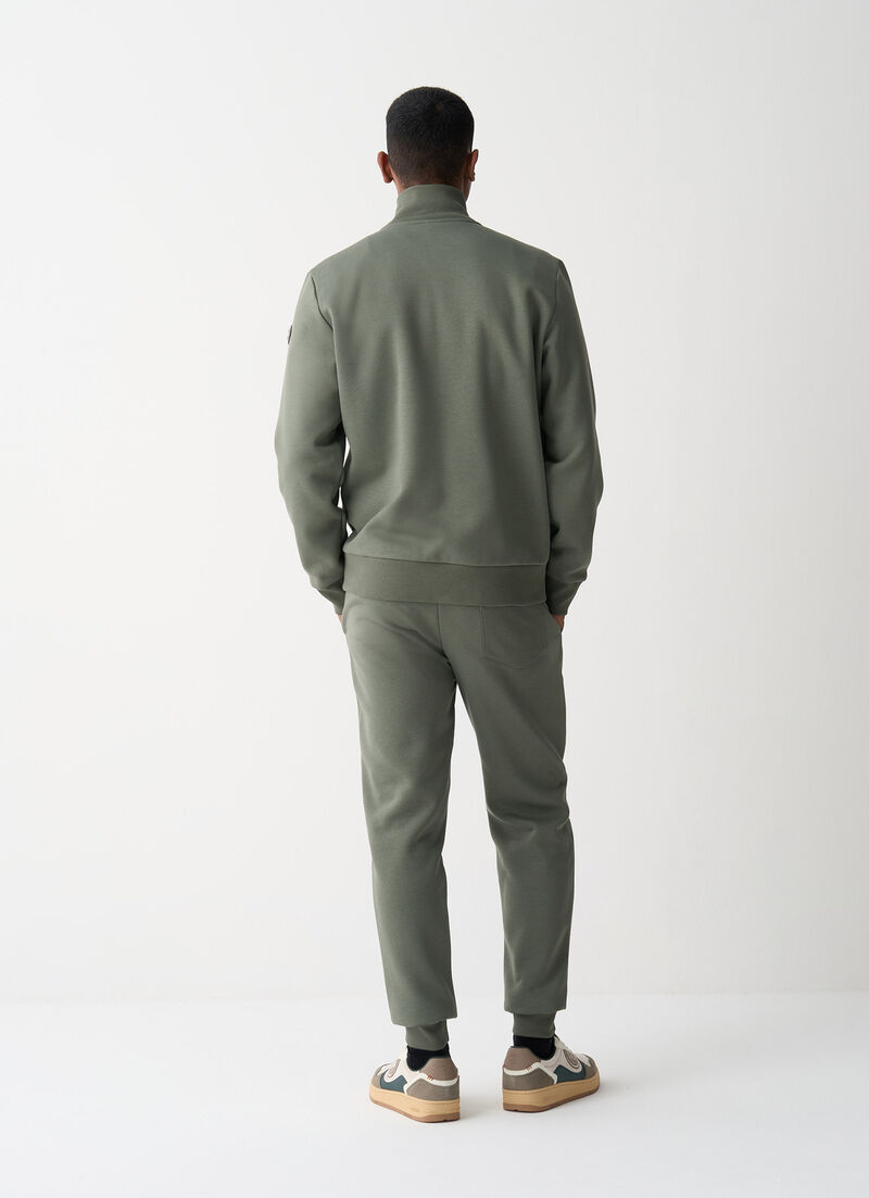 Cotton high-neck sweatshirt