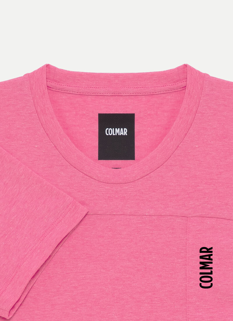 Cropped round-neck T-shirt