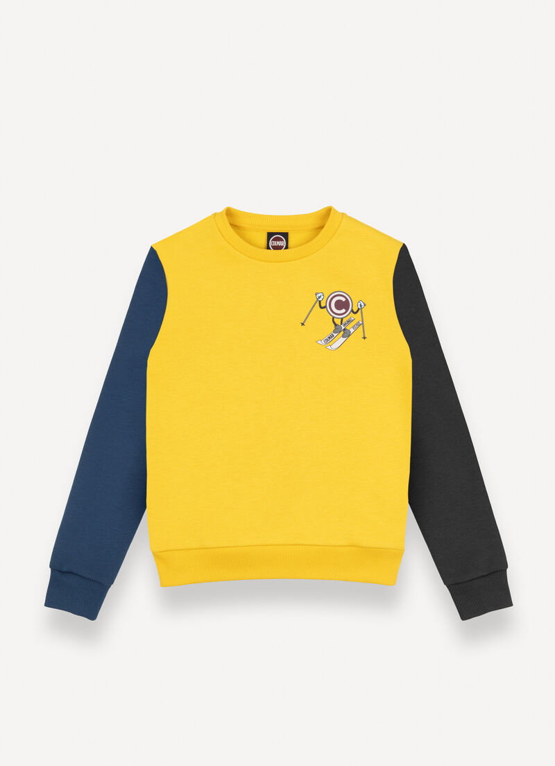 Colour-block sweatshirt with logo