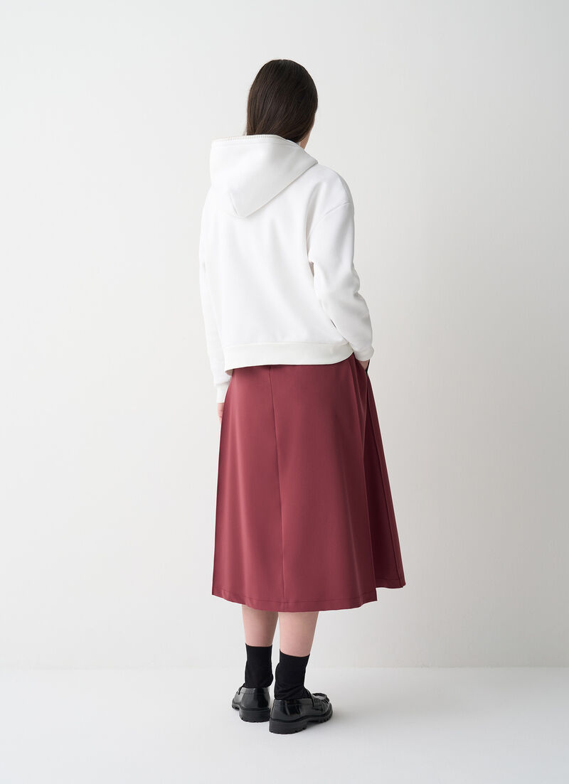 Full-zip sweatshirt with embroidery