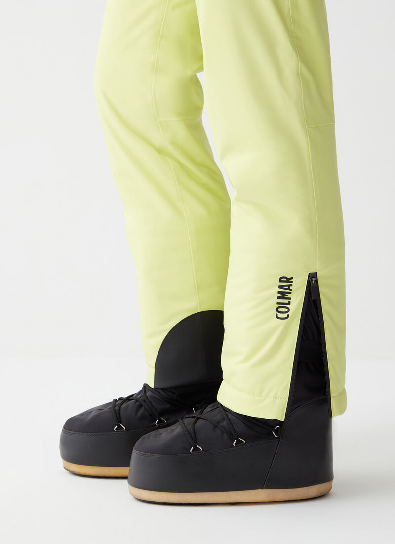 Padded ski pants with belt
