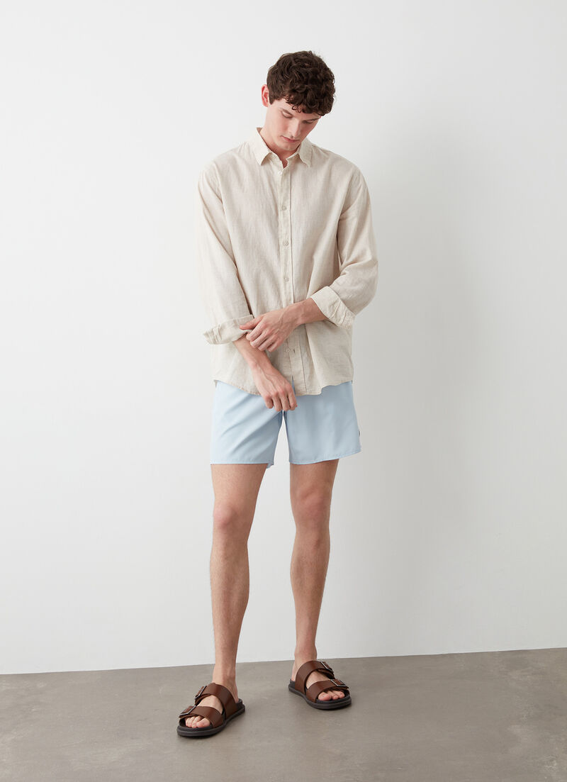 Solid-colour swimsuit