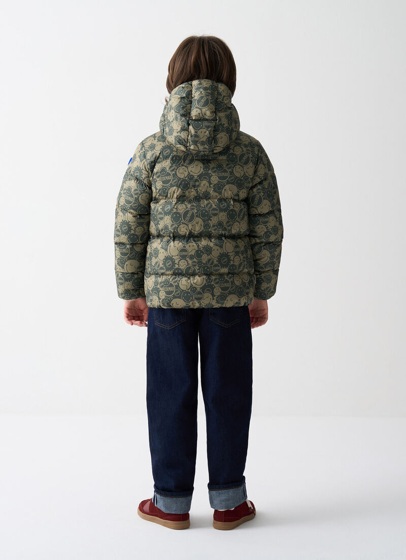 SmileyWorld® down jacket with hood