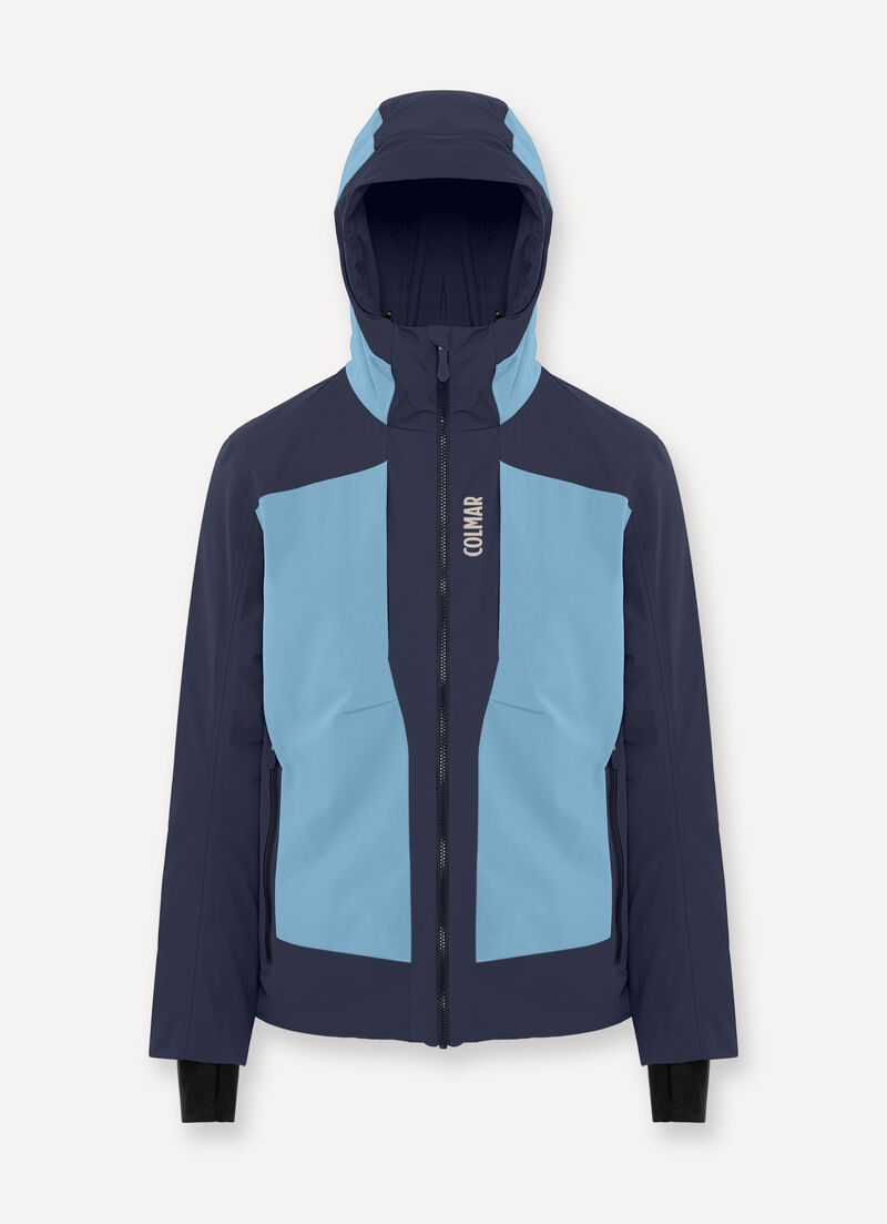 Stretch ski jacket with back pocket