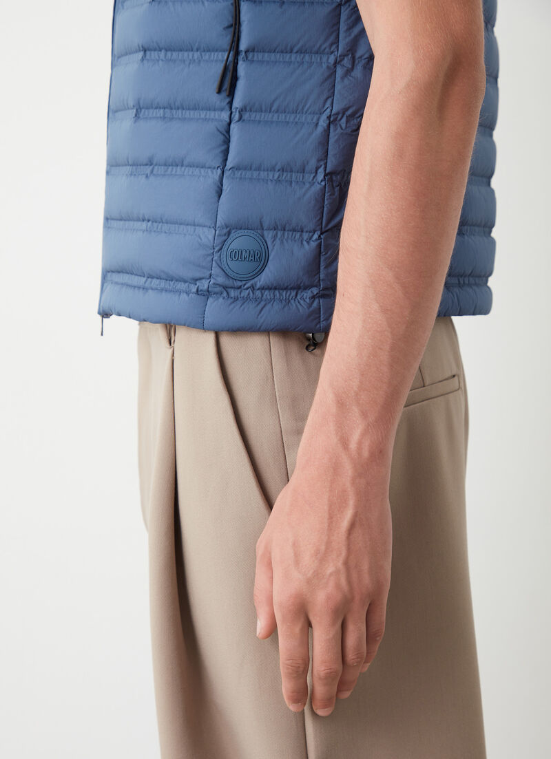 Seamless down-padded vest