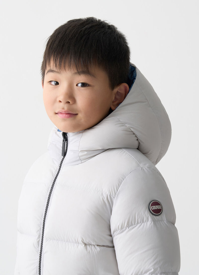 Reversible hooded quilted jacket