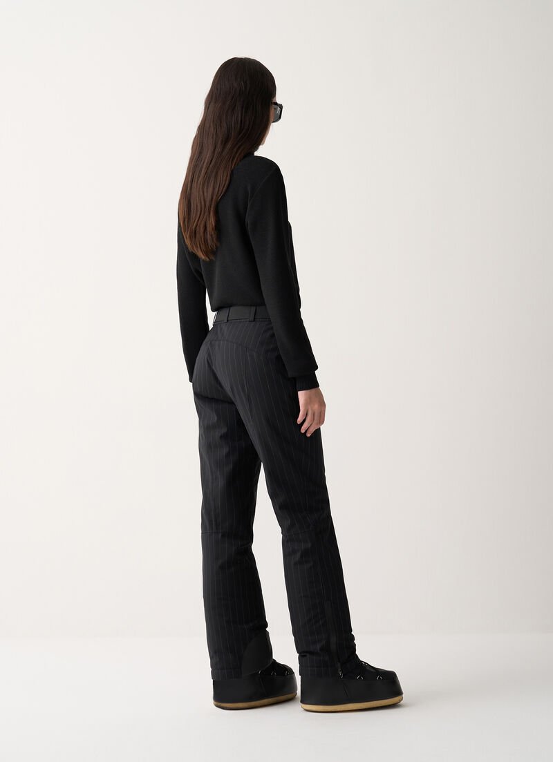 Pinstripe ski trousers