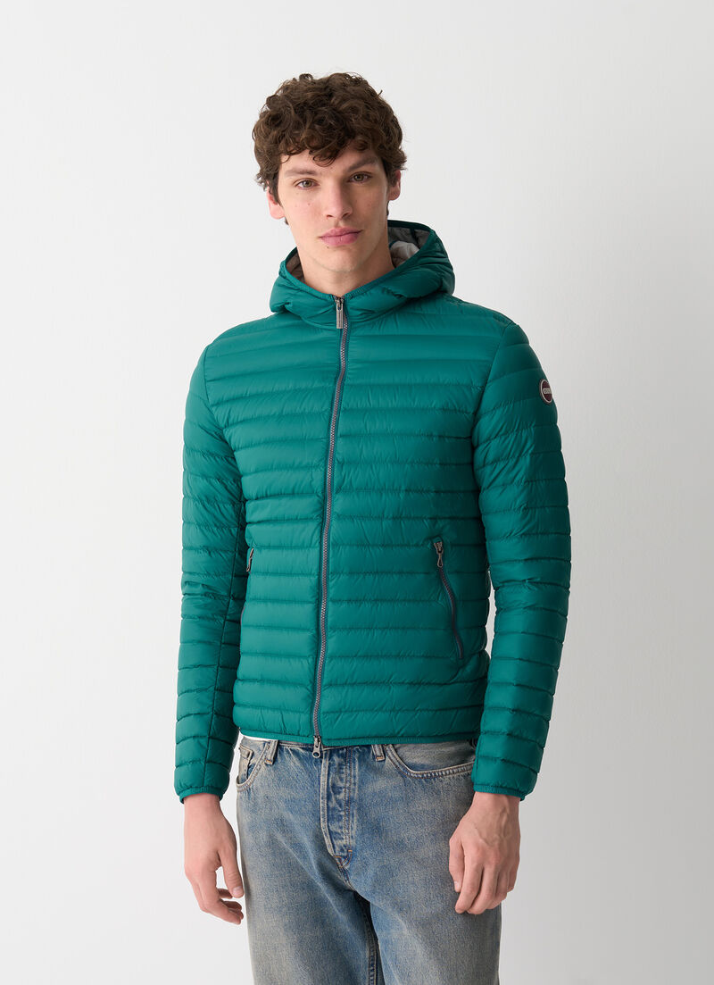 Light down jacket with hood