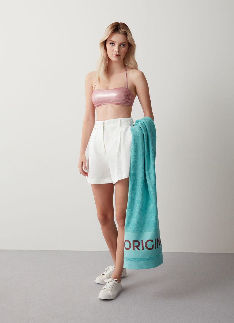 Terry towel with fringing