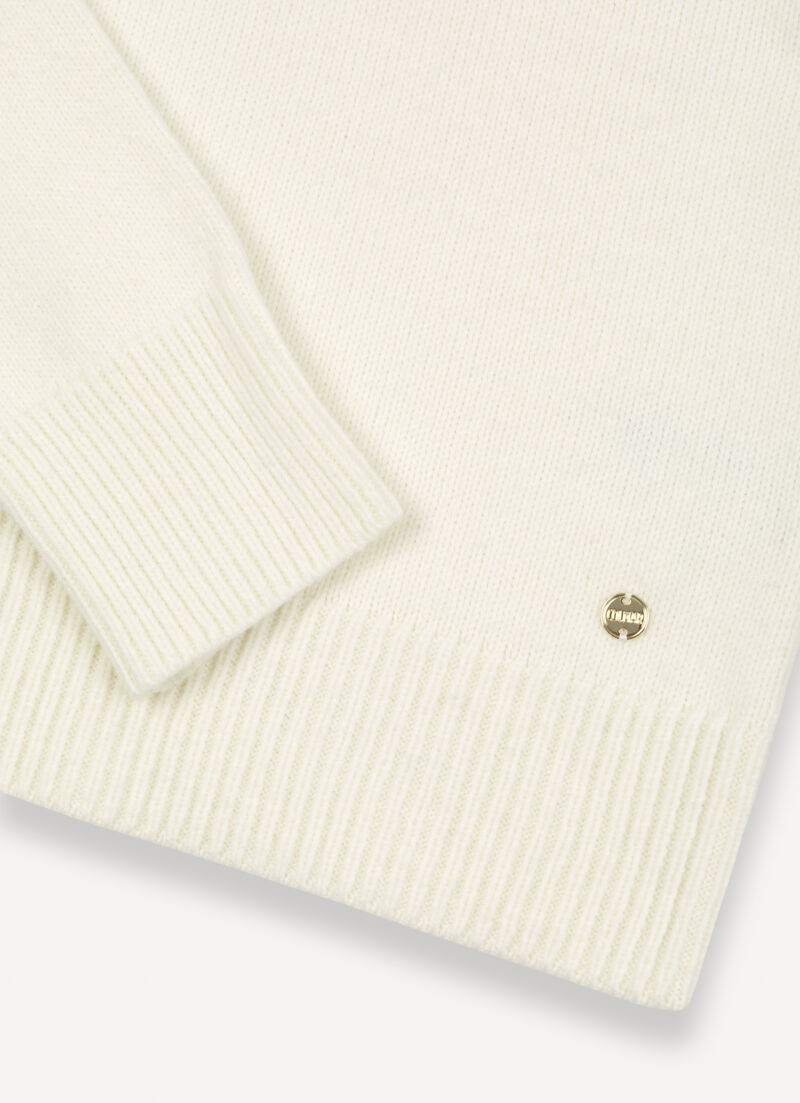 Loose polo-neck jumper