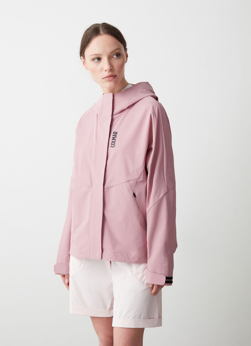 Technical stretch fabric cape