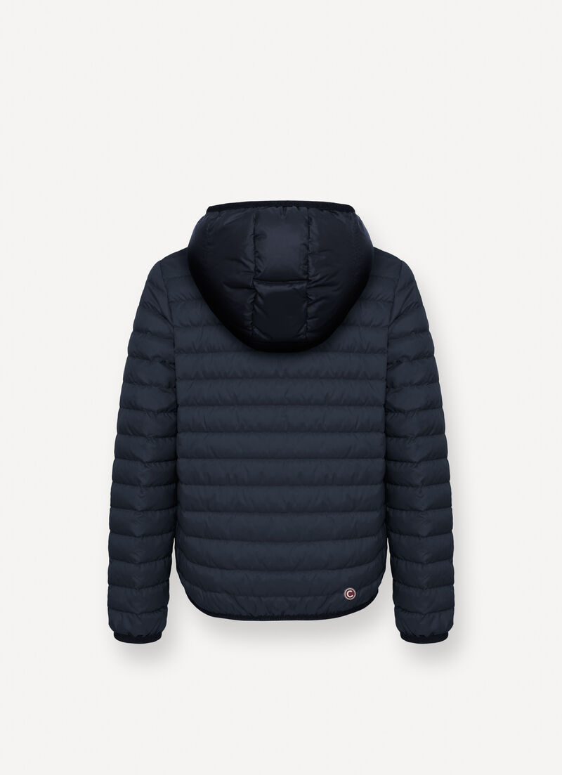 Short hooded down jacket
