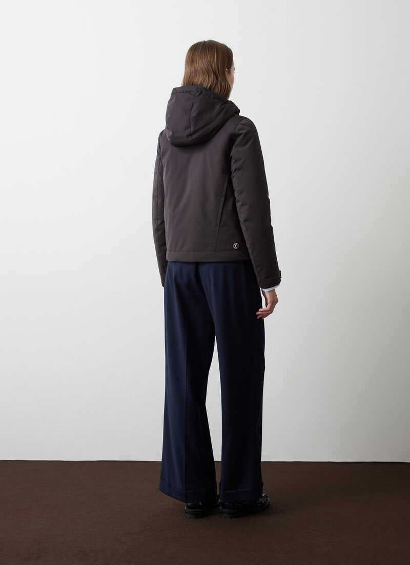 Waterproof fabric down jacket