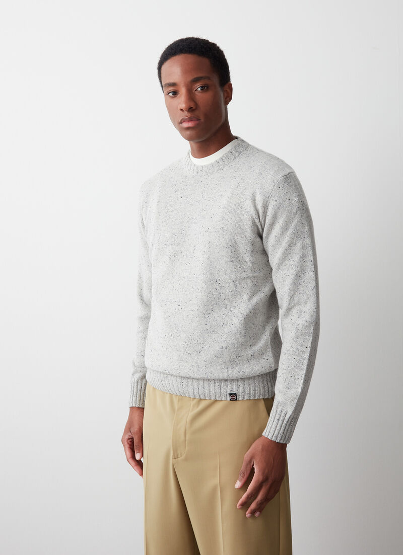 Multi-coloured crew-neck pullover