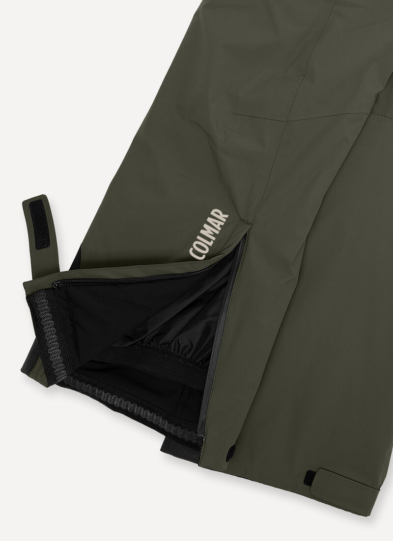 Two-way stretch padded ski salopettes