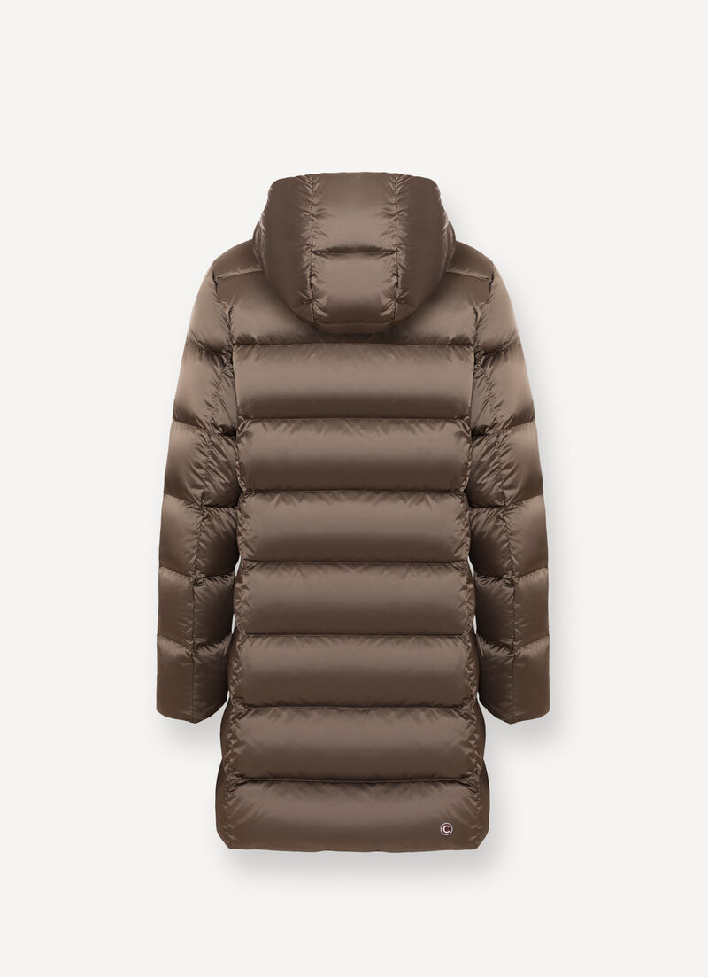 Long down jacket with hood