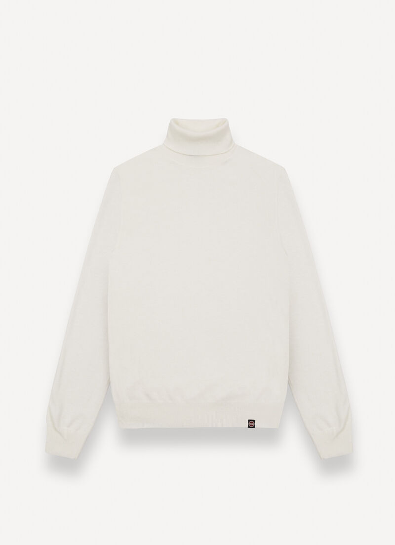 Fine knit polo-neck jumper