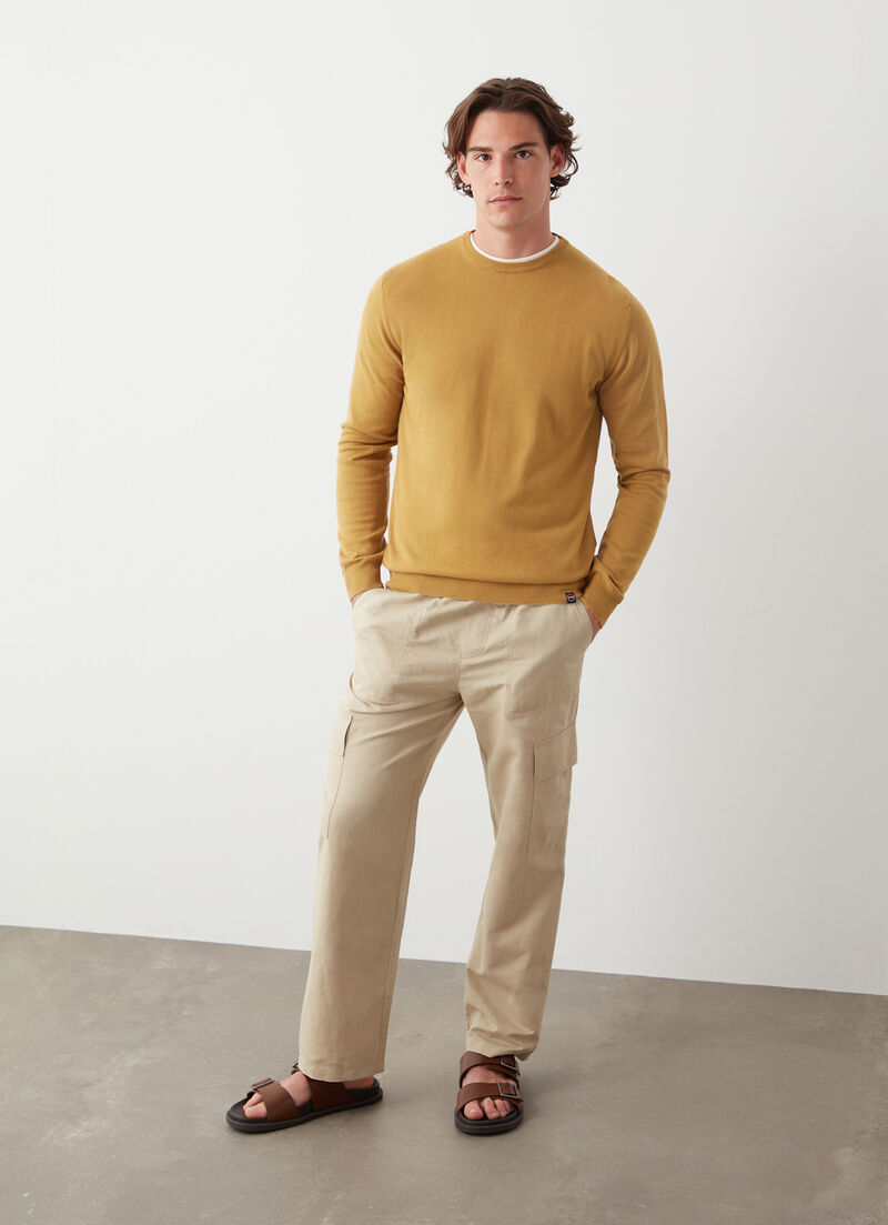 Faded crew-neck pullover