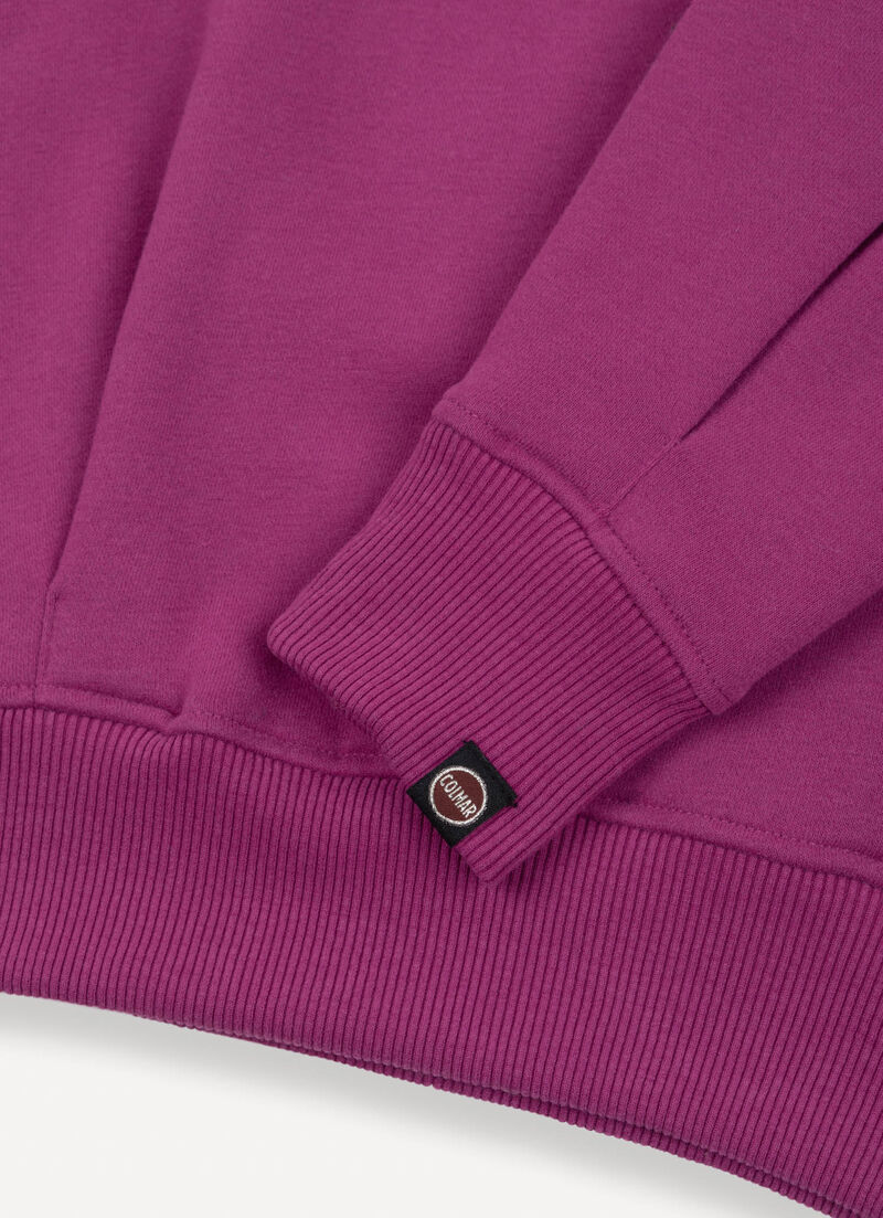 Crew-neck sweatshirt with darts