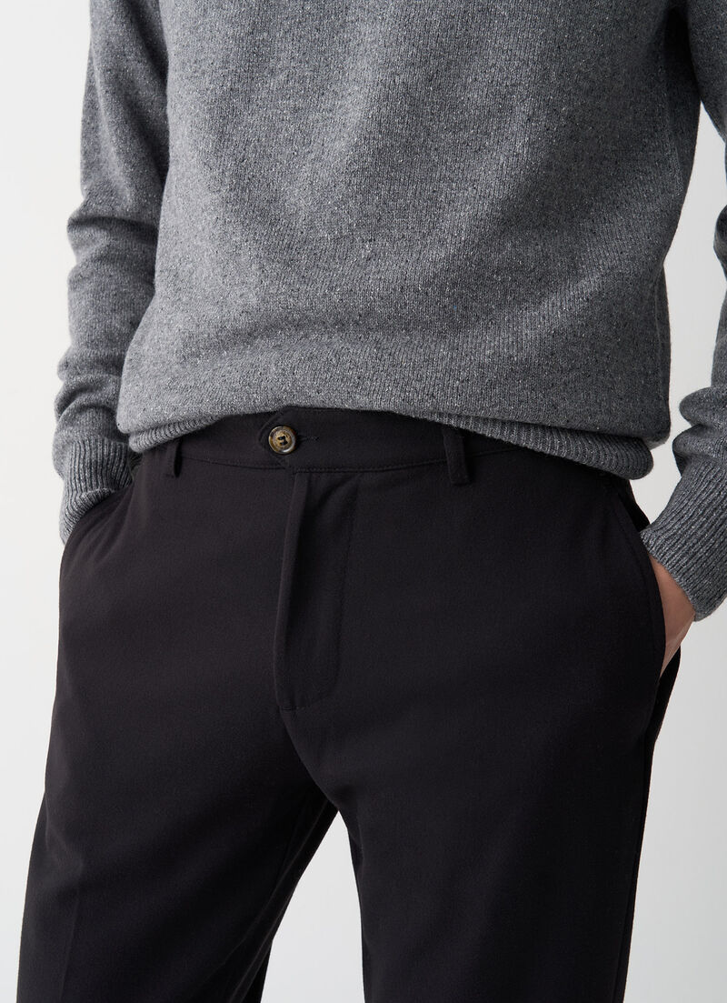 Wool-effect trousers