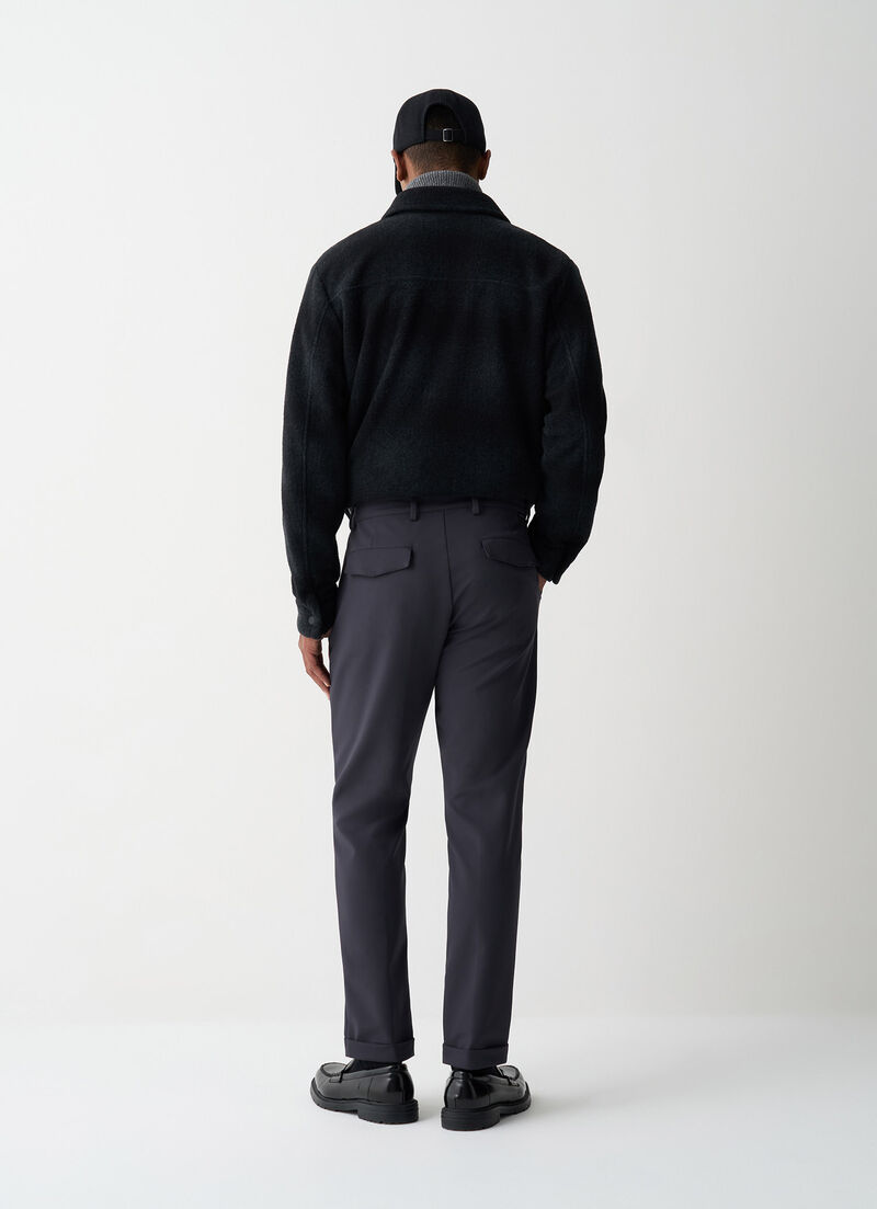 Easy-care trousers with turn-ups