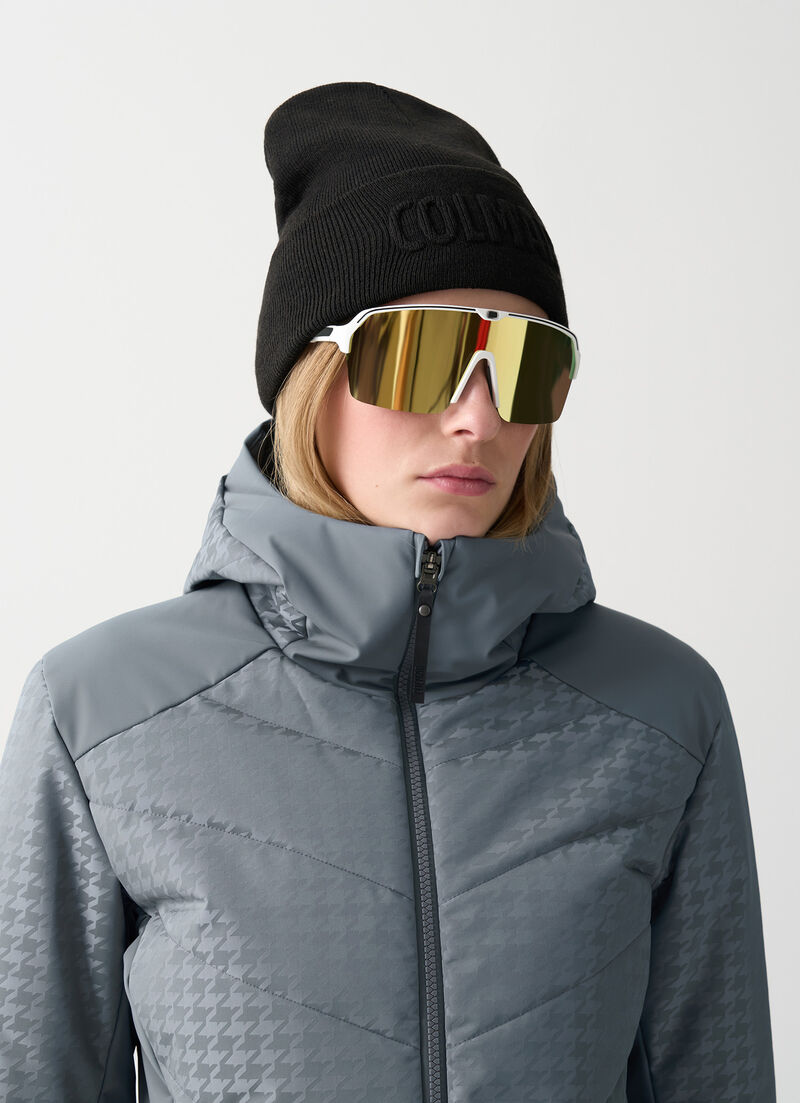 Charming houndstooth ski jacket