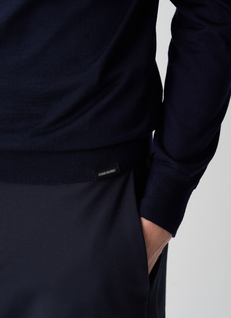 Ultra-fine merino wool polo shirt