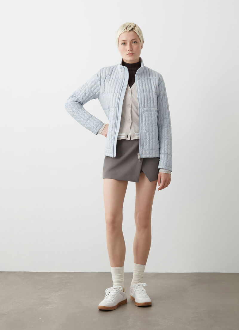 Shiny ultralight down jacket