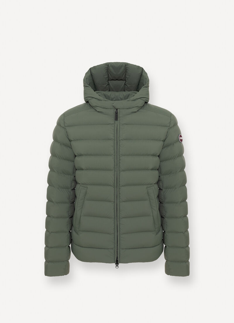 Down jacket with hood