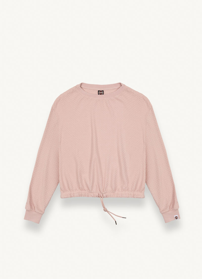 Boat-neck sweatshirt