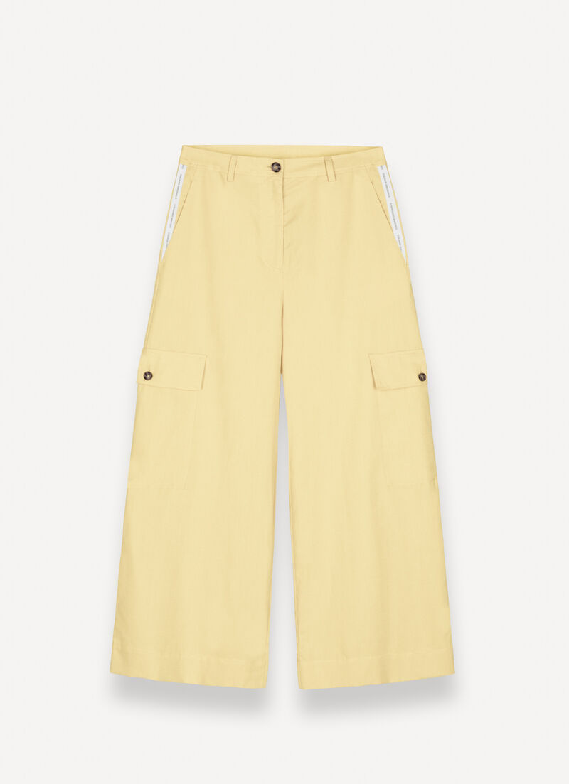 Linen cargo trousers