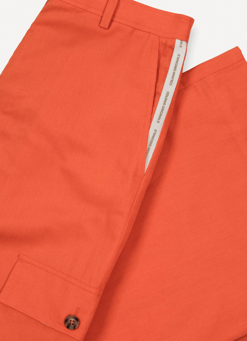 Linen cargo trousers