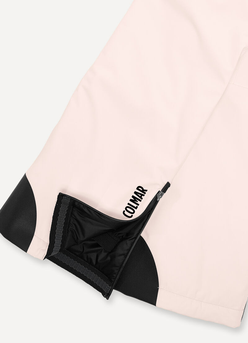 Padded ski pants with belt