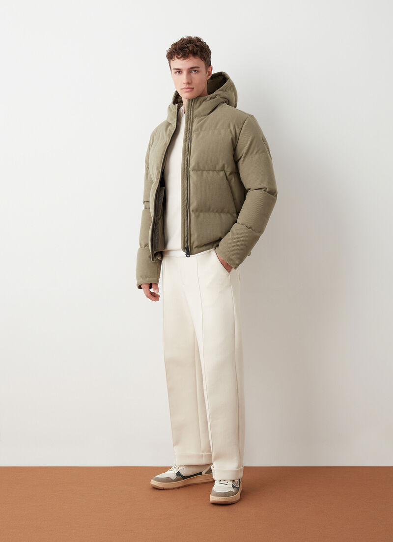 Waterproof corduroy down jacket