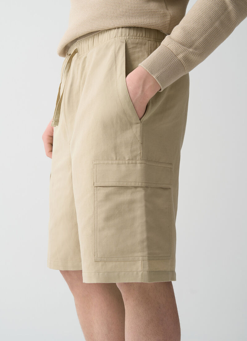 Linen safari shorts
