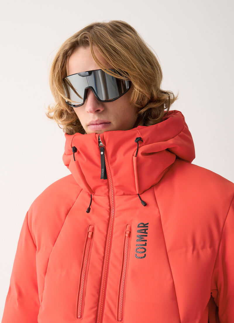 Frost padded ski jacket with seamless neck warmer