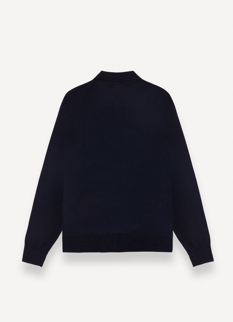 Ultra-fine merino wool polo shirt