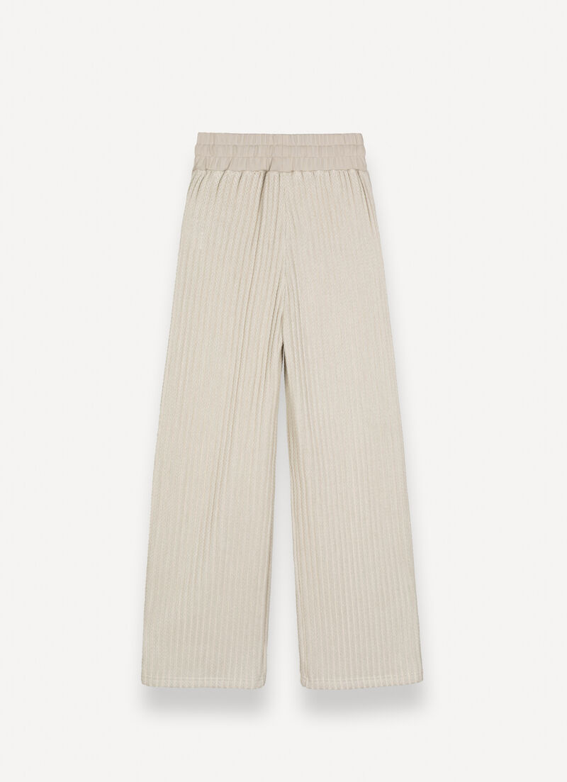 Cable-knit tracksuit bottoms